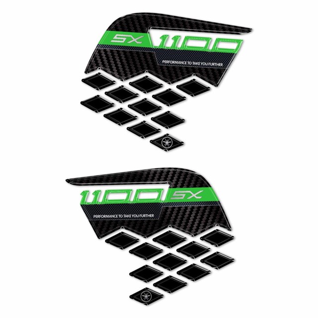 KAWASAKI 3Dタンクサイドステッカー Green Ninja1100SE/SX LB-KSD005