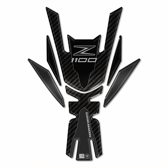 KAWASAKI 3Dタンクステッカー Black Z1100(26- ) LB-KTS008