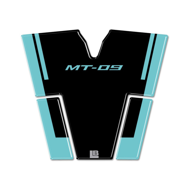 YAMAHA 3Dタンクステッカー MT-09(24- ) Cyan 【LabelBike製】 LB