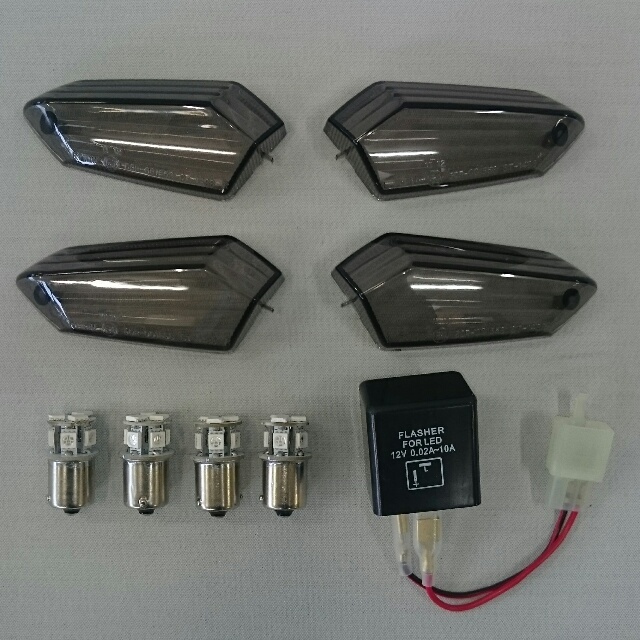 ZRX ウインカー純正LED加工 スモークレンズ 正規品 NCY LEDウインカー内蔵LEDテール スモークレンズ Z400