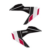 KAWASAKI 3Dタンクサイドステッカー Red KLE500 LB-KSD003