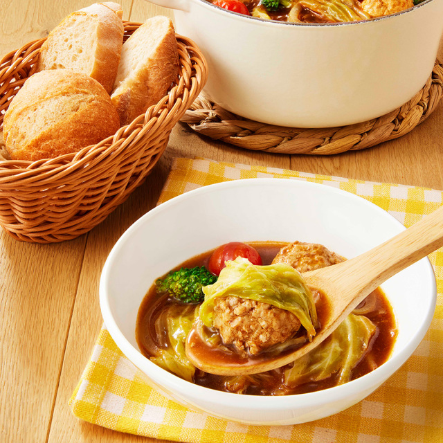 巻かないロールキャベツ用スープ　ビーフコンソメ仕立て