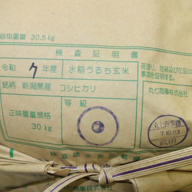数量限定 送料込 ＜令和7年産・2025年産＞ 新潟県産コシヒカリ 1等