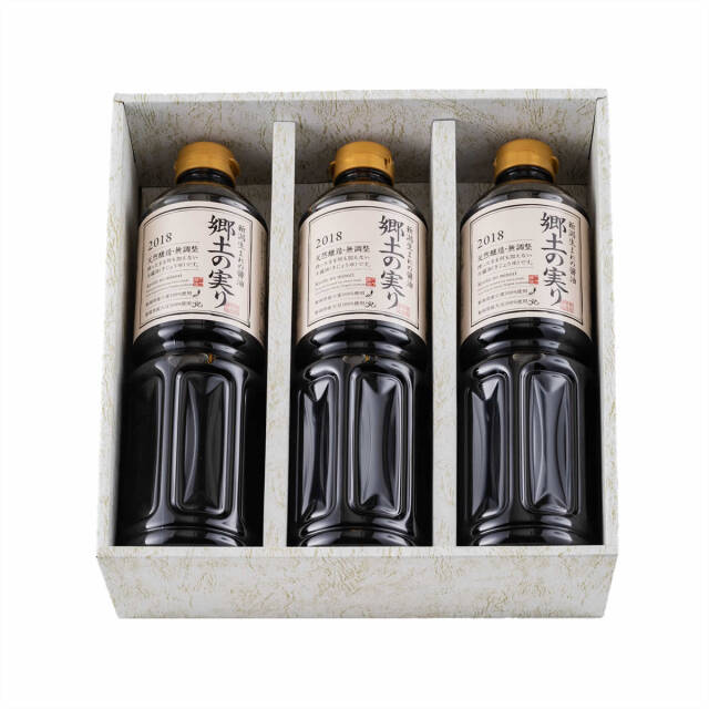 山崎醸造　新潟県産醤油　郷土の実り　1Ｌ×3　K-30 | こめや丸七