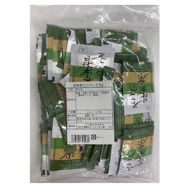 不二食品　昆布茶ミニパック（2g×100包）