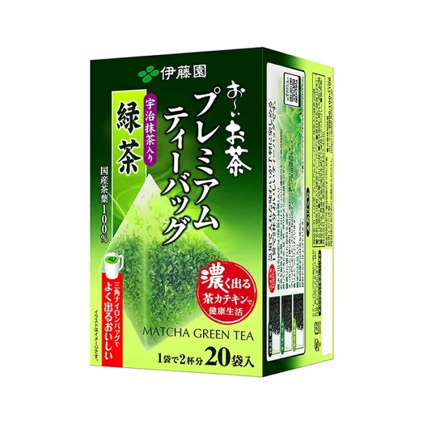 伊藤園お～いお茶プレミアムティーバック抹茶入緑茶 20袋×16個