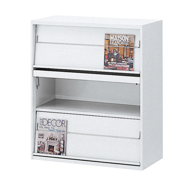 雑誌架/下置用/RW45-10Z/幅900×奥行450×高さ1050/ホワイト/クウォールRWシリーズ/59906