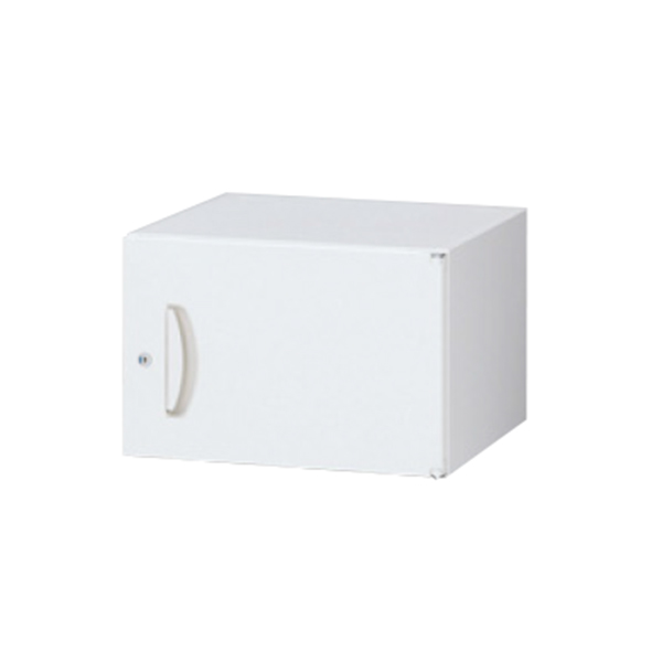 スキマ書庫用上置書庫/片開き/内筒交換錠/RW45-03H45/幅450×奥行450×高さ300/ホワイト/クウォールRWシリーズ/58927