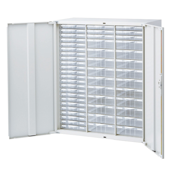 扉付プラスチックキャビネット/下置用/RW45-N10HC49/幅900×奥行450×高さ1050/ホワイト/クウォールRWシリーズ/64503