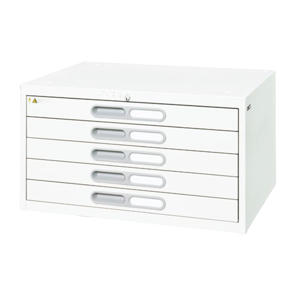 マップケース/A2判/A2-5W/幅730×奥行565×高さ415mm/ホワイト/A2シリーズ/24957