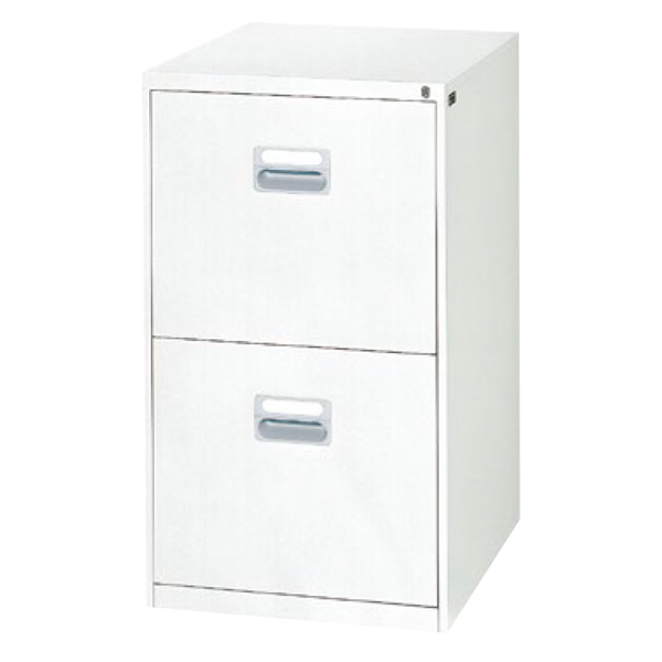 ファイリングキャビネット/A3判用/2段/A3RC-2W/幅530×奥行620×高さ915mm/ホワイト/A3シリーズ/17359