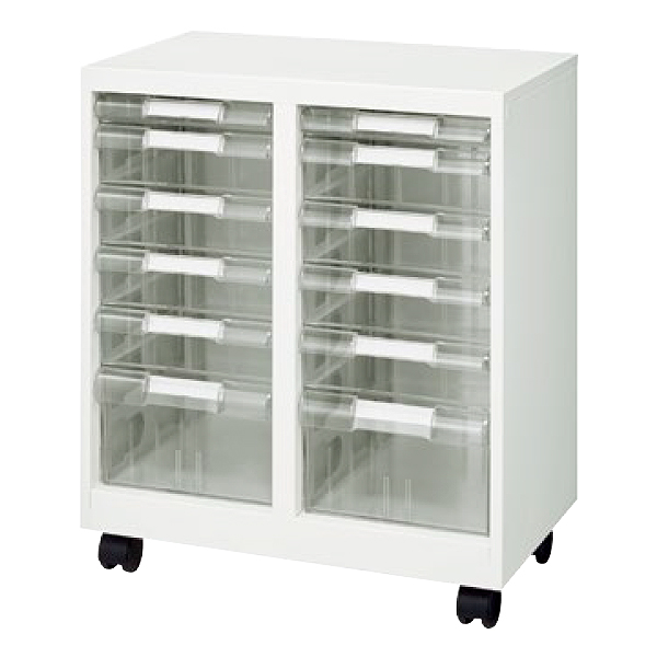 A4判整理ケース/A4判2列浅型1段・深型4段・超深型1段/A4-2125ETW/幅554×奥行350×高さ644mm/ニューグレー・ホワイト/A4シリーズ/24411