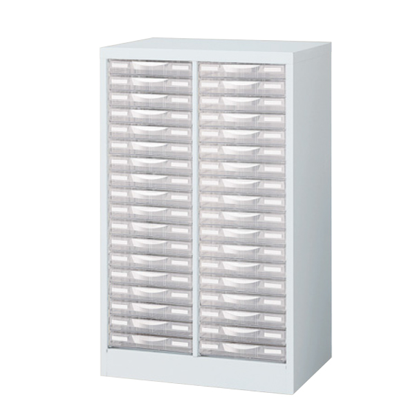 A4判整理ケース/A4判2列浅型18段/A4W-P218S/幅527×奥行400×高さ880mm/ホワイト/A4Wシリーズ/64126