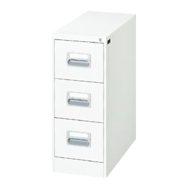 ファイリングキャビネット/A5判用/3段/A5-13W/幅302×奥行620×高さ740mm/ホワイト/A5シリーズ/17229