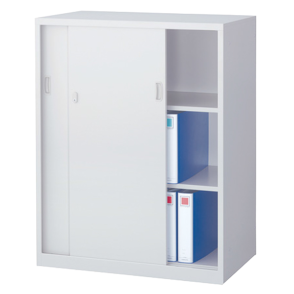 スチール引戸書庫/下置用/ANW-345S/幅880×奥行515×高さ1120mm/ホワイト/ANWシリーズ/70751