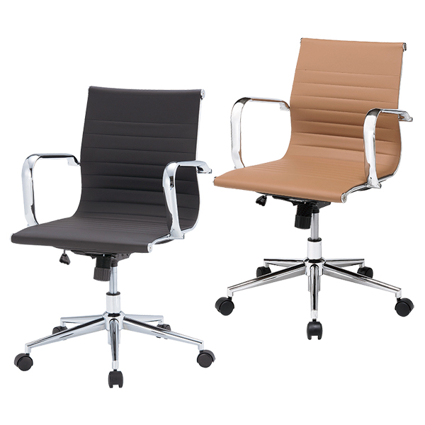 オフィスチェア/肘付/レザータイプ/APS-N02□/２色/APSシリーズ/1001350