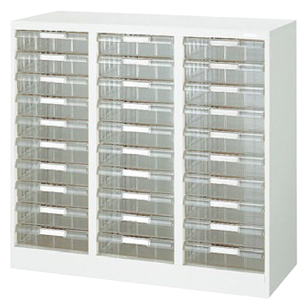 B4判整理ケース/B4判３列深型10段/B4-3302ETW/幅944×奥行400×高さ880mm/ホワイト/B4シリーズ/27370