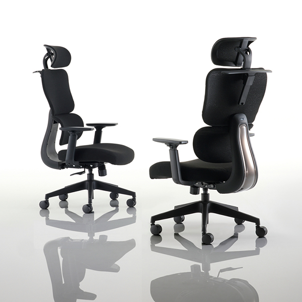 オフィスチェア/肘付/ヘッドレスト付き/CKS3/ブラック/1002118