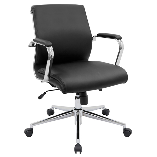 ビジネスチェアDC/ミドルバック/肘付/DC-2035M-BK/ブラック/416392