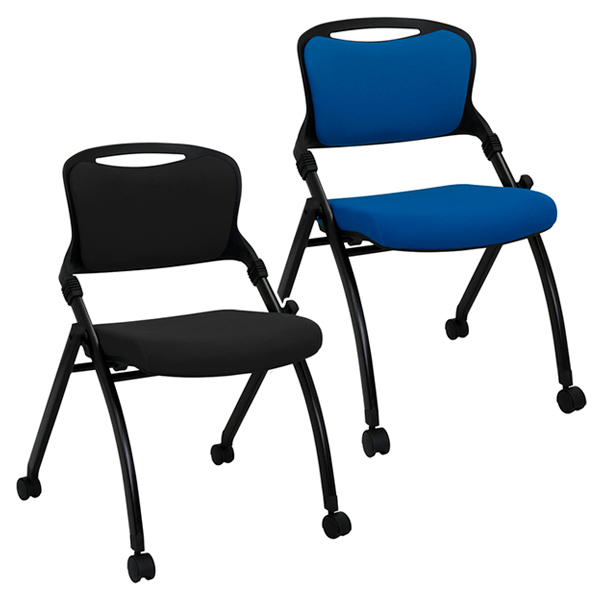 平行スタッキングチェアET/ロッキング機能搭載キャスター付き/肘なし/ET-6288-□/2色/416289