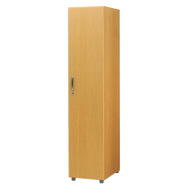 福祉施設向け木製ロッカー/シングルロッカー単体/FJS-1-NA/幅395×奥行550×高さ1860mm/ナチュラル/1000168