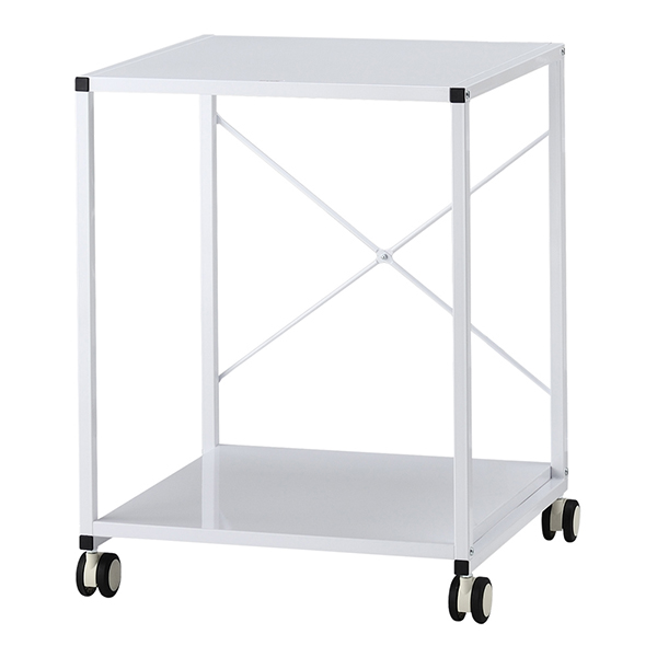 プリンター台/スチール/2段/HY-YS75/幅583×奥行565×高さ721mm/ホワイト/519774