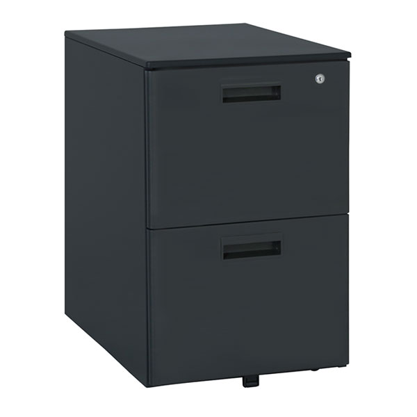 スチール2段ワゴン/KDB-2N/幅395×奥行550×高さ616mm/ブラック/KDシリーズ/270376