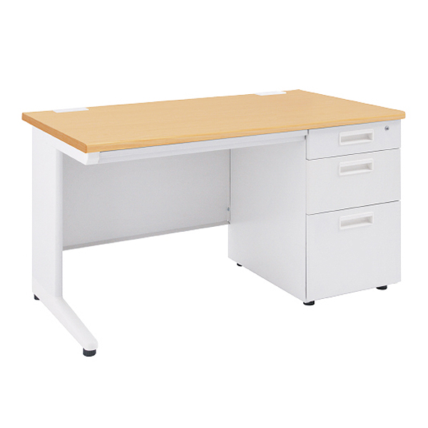 スチール片袖机/KDN-127S/幅1200×奥行700×高さ700mm/ナチュラル/KDシリーズ/270047