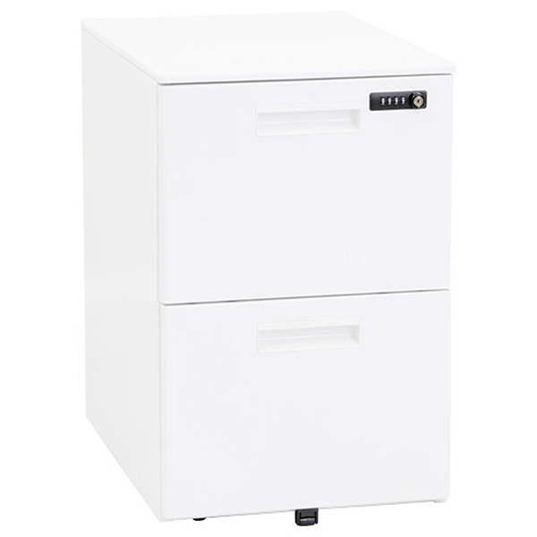 ダイヤル式インサイドワゴン/2段タイプ/KDW-2D/幅395×奥行562×高さ616mm/ホワイト/KDシリーズ/270175