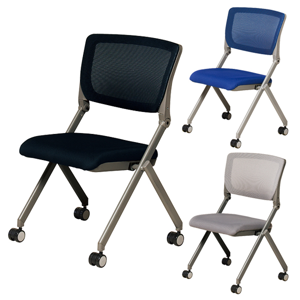 平行スタッキングチェア/ネスティングチェア/背ロッキング可能/KRM-430G-□/3色/1002149