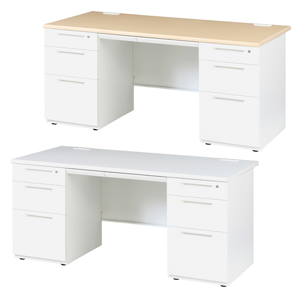 スチール両袖机/3段左袖・3段右袖LDC-R167-LR33-□/幅1600×奥行700×高さ700mm/天板2色/【KOE】LDCシリーズ/1002097