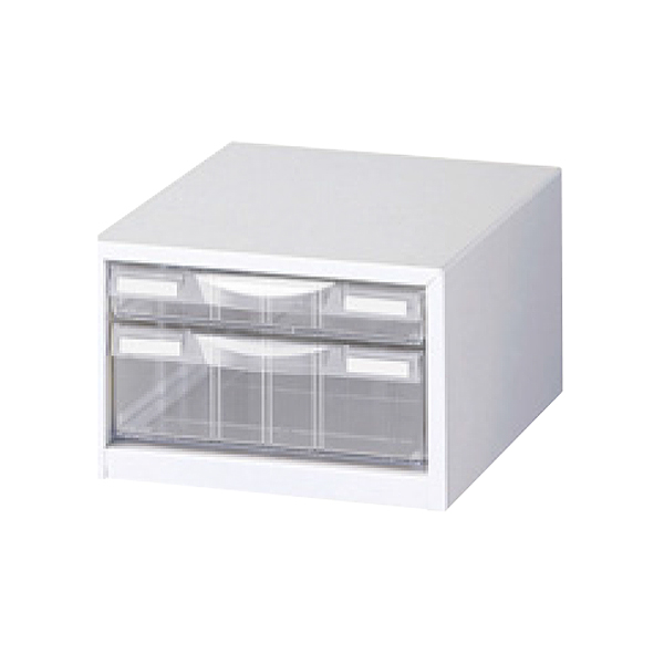 A4判整理ケース/卓上型/A4判1列浅型1段・深型1段/LW-P102C/幅263×奥行340×高さ171/ホワイト/70917