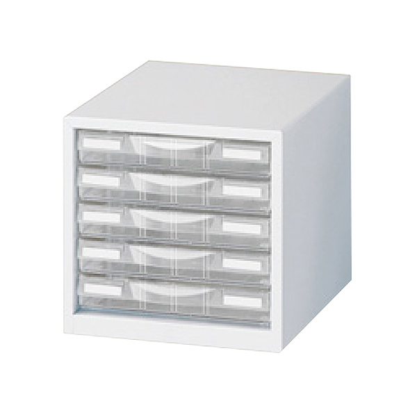 A4判整理ケース/卓上型/A4判1列浅型5段/LW-P105S/幅263×奥行340×高さ256/ホワイト/70920