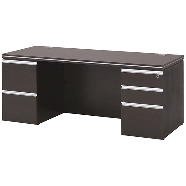 マネージメント両袖デスク/W1800/MMD-1875/幅1800×奥行750×高さ716mm/ダークブラウン/MMDシリーズ/1000630