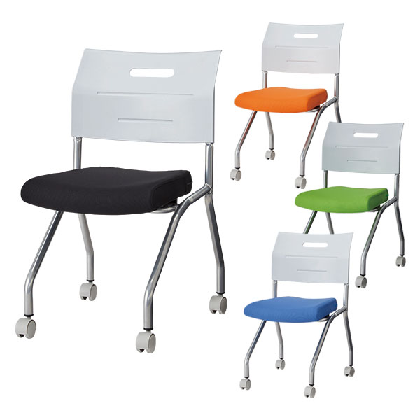 平行スタッキングチェア/座面布張タイプ/MSI-440/4色/MSIシリーズ/1001896