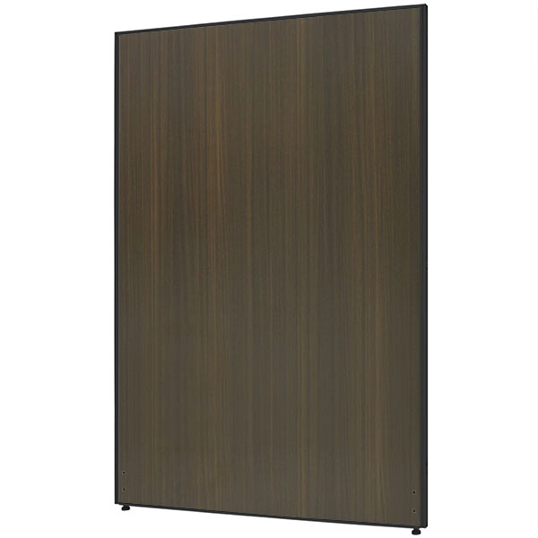 ローパーティション/メラミンタイプ/ブラックフレーム/PW0918-B-DB/高さ1800×幅900mm/ダークブラウン/Zシリーズ/269629