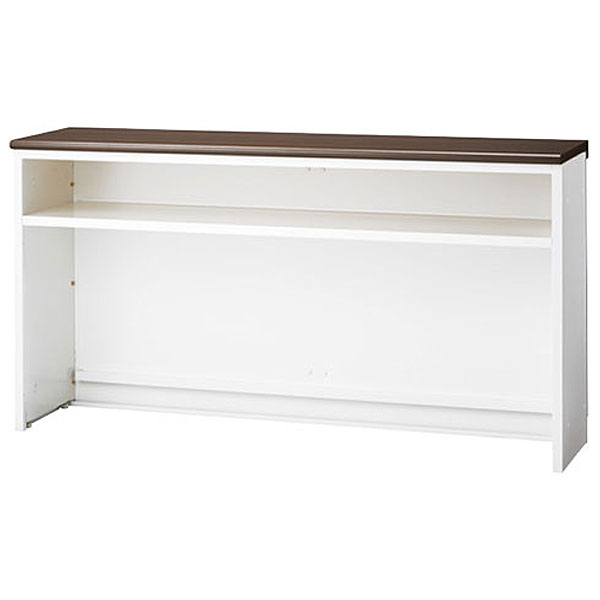 【受注生産】インフォメーションカウンター/ハイタイプ/PXH-18TBW/幅1800×奥行470×高さ952mm/ホワイト×ウォールナット/PXシリーズ/70935