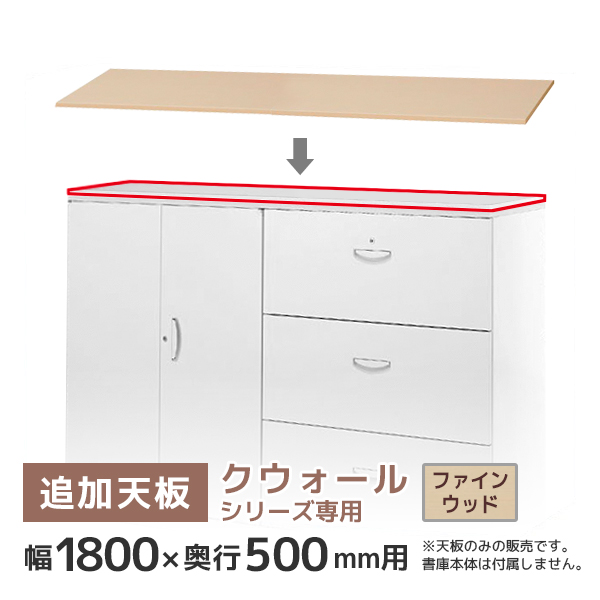 【受注生産】【単品購入不可】追加天板/クウォールRWシリーズ専用/幅1800×奥行500mm用/RG5-T180FN/ファインウッド/92586