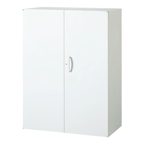 【高さ1200タイプ】両開き書庫/下置用/内筒交換錠/RW45-12H/幅900×奥行450×高さ1200mm/ホワイト/クウォールRWシリーズ/93705