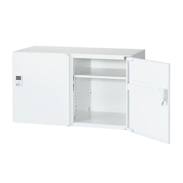【受注生産】2人用パーソナルロッカー/上下兼用/投入口なし/ボタン錠/RW45-N205H-B/幅900×奥行450×高さ525mm/ホワイト/クウォールRWシリーズ/78243
