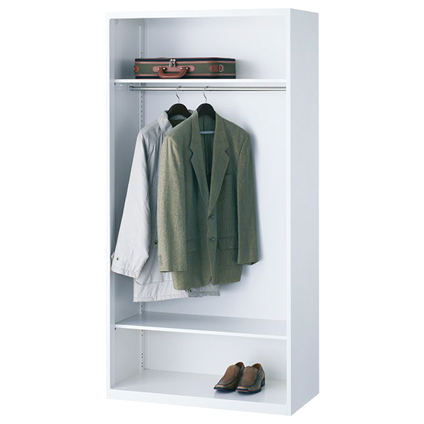 オープンロッカー/下置用/RW45-18KL/幅900×奥行450×高さ1800mm/ホワイト/クウォールRWシリーズ/78263