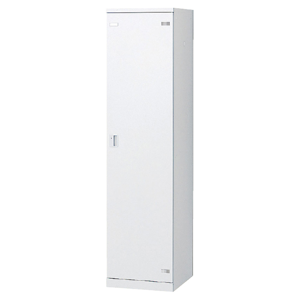 1人用更衣ロッカー/鍵付/SLBW-1-□/幅450×奥行515×高さ1800mm/ホワイト/SLBシリーズ/72202