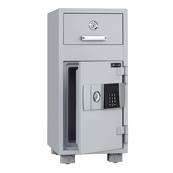 【東京都23区限定発送】【投入式】耐火金庫/テンキータイプ/耐火1時間/25リットル/TICF-100NE/幅346×奥行470×高さ780mm/グレー/TICFシリーズ/1001834