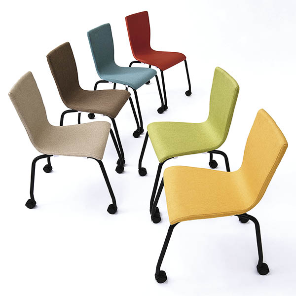 ミーティングチェア/布張/キャスター付き/TIF-71/幅520×奥行490×高さ815mm/6色/TIFシリーズ/1001905