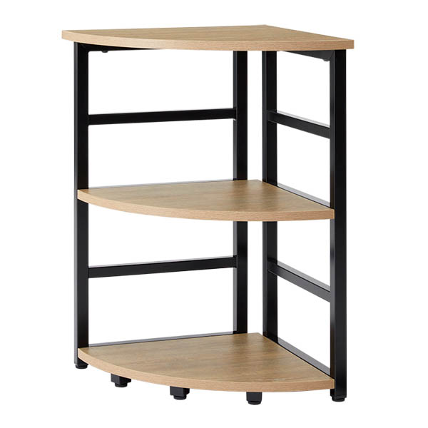 コーナー収納/ラック/SFVデスク用脇机/VFS-B450-FO/幅450×奥行450×高さ700mm/ブラックフレーム×棚板フォレスト/1001875