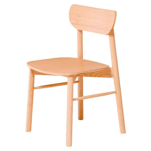 【受注生産】木製チェア/座パッドなし/ASO-WC2T/タモ材アッシュ/1002171