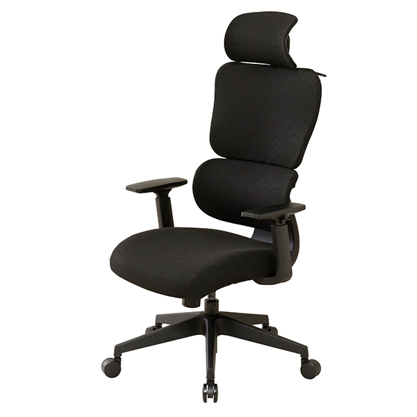 オフィスチェア/肘付/ヘッドレスト付き/CKS3/ブラック/1002118