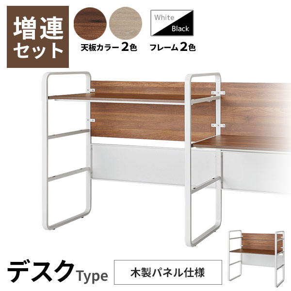 【単品購入不可】ユニット/デスクタイプ/増連セット【木製パネル仕様】/ECH-ZR-□1260WP-□□/幅1160×奥行600×高さ1200mm/4色/echelleシリーズ/1001987