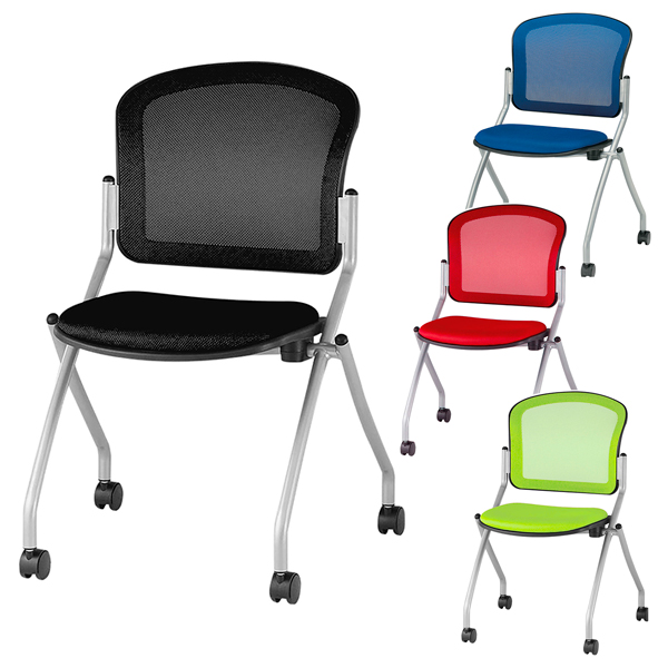 日本製】平行スタッキングチェアAMC/肘付/棚付き/FI-AMCF4C-AT-□/4色