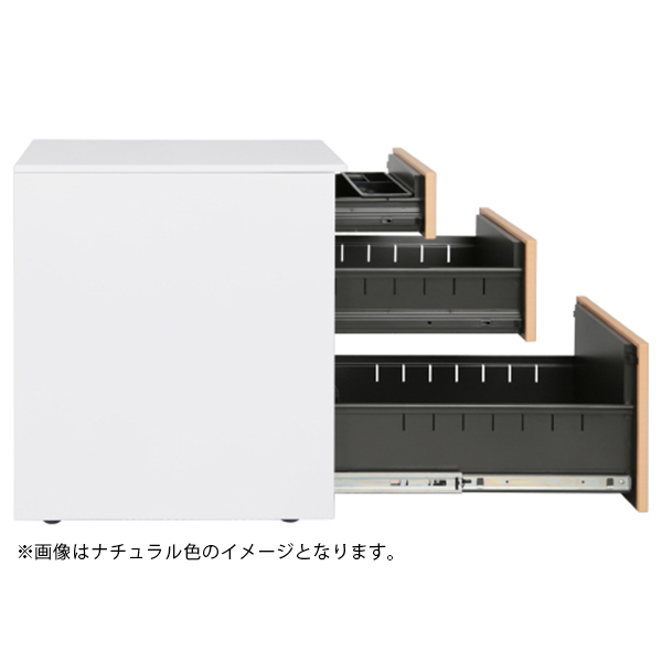 スチール3段ワゴン/KDW-3/幅395×奥行550×高さ616mm/ホワイト/KD